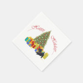 Serviette En Papier Noël Terrier Écossais (Coin)