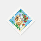 Serviette En Papier Noël Tibétain Terrier (Coin)