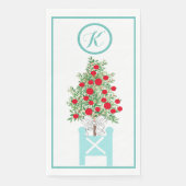 Serviette En Papier Noël Topiaire de l'Orange arbre Chinoiserie  (Devant)