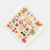 Serviette En Papier Noël tropical (Coin)