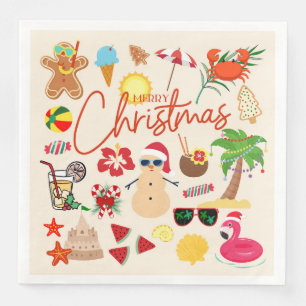Serviette En Papier Noël tropical