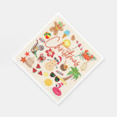 Serviette En Papier Noël tropical (Coin)