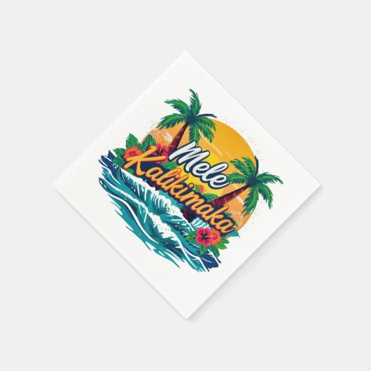 Serviette En Papier Noël tropical de Mele Kalikimaka (Coin)