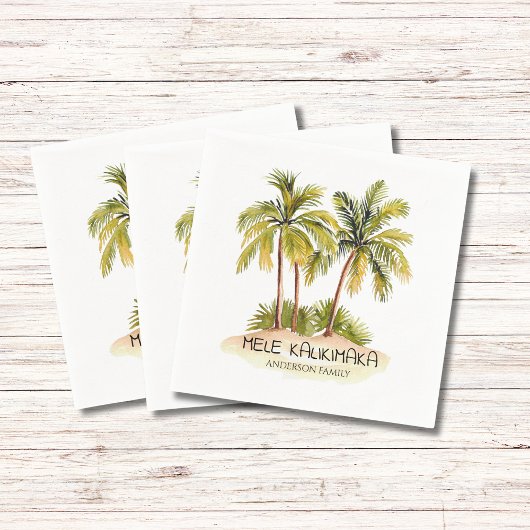 Serviette En Papier Noël tropical hawaïen de Mele Kalikimaka