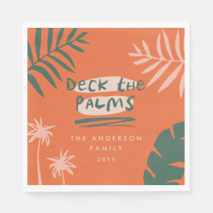 Serviette En Papier Noël tropical moderne