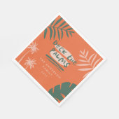 Serviette En Papier Noël tropical moderne (Coin)