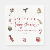 Serviette En Papier Noël Un joyeux petit Baby shower (Devant)