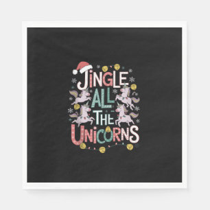 Serviette En Papier Noël Unicornes Jingle Tous Les Unicornes Squad P