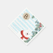 Serviette En Papier Noël Vacances hiver Polar Ours Baby shower (Coin)