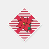 Serviette En Papier Noël Vacances Rouge Poinsettia Party Naples (Coin)