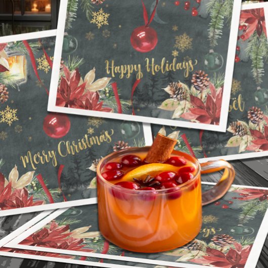 Serviette En Papier Noël Vacances Splendor Joyeuses Vacances