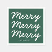 Serviette En Papier Noël vert moderne personnalisé (Devant)