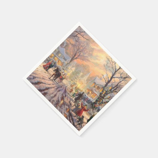 Serviette En Papier Noël victorien (Coin)