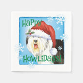 Serviette En Papier Noël Vieux anglais Sheepdog Naples (Devant)