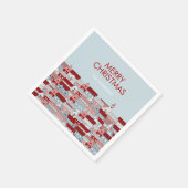 Serviette En Papier Noël Village Vacances Papier Napkin (Coin)