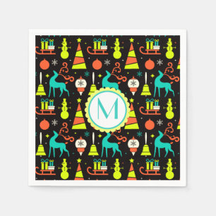 Serviette En Papier noël vintage miel siècle rétro serviettes