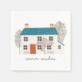 Serviette En Papier Noël voeux chaleureux (Devant)