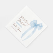 Serviette En Papier Noeud Bleu Elle Se Marie Shower Nuptial (Coin)