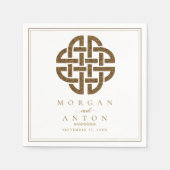 Serviette En Papier noeud celtique | Élégant Mariage irlandais (Devant)