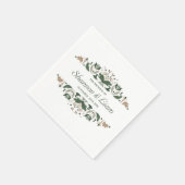 Serviette En Papier noeud celtique | Mariage Floral Irlandais moderne  (Coin)