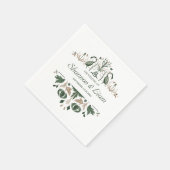 Serviette En Papier noeud celtique | Mariage Floral Irlandais moderne  (Coin)