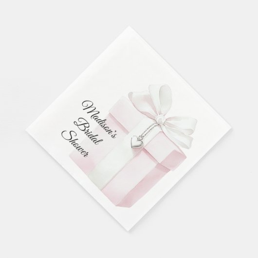 Serviette En Papier Nœud Cœur Cadeau Rose Fard à Joues Charme Enterrem (Coin)