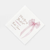 Serviette En Papier Noeud Rose Rose Elle Se Marie Shower Nuptial (Coin)