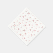 Serviette En Papier Noeud rouge Noël moderne (Coin)