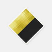 Serviette En Papier Noir à panneau or (Coin)