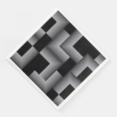 Serviette En Papier Noir, argent, cool, unique, tendance formes carrés (Coin)