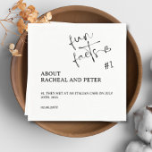 Serviette En Papier Noir Blanc Chic Moderne Fun Faits Coeur Script