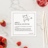 Serviette En Papier Noir Blanc Moderne Fun Facts Coeur Script Cocktail (En situation)