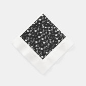 Serviette En Papier Noir & blanc Notes musicales Papier Napkin (Coin)