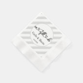 Serviette En Papier Noir & Blanc Nous Faisons Toujours Vow Renouvellem (Coin)