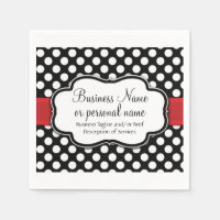 Noir Blanc Rouge Polka Point Rétro Cute Consultant
