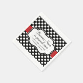 Serviette En Papier Noir Blanc Rouge Polka Point Rétro Cute Consultant (Coin)