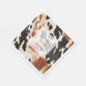 Serviette En Papier Noir Crème Brown (Coin)