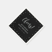 Serviette En Papier Noir et argent | Confetti fête d'anniversaire adul (Coin)