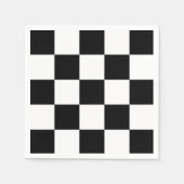 Serviette En Papier Noir et blanc (Devant)