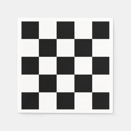Serviette En Papier Noir et blanc (Devant)