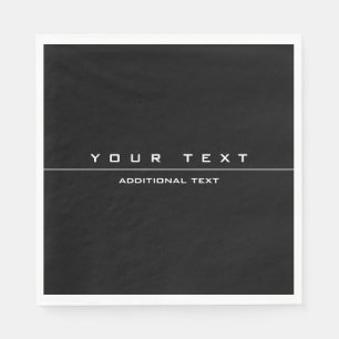 Serviette En Papier Noir et blanc au style unique
