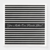 Serviette En Papier Noir et blanc décoratif (Devant)