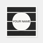 Serviette En Papier Noir Et Blanc Gratté (Devant)