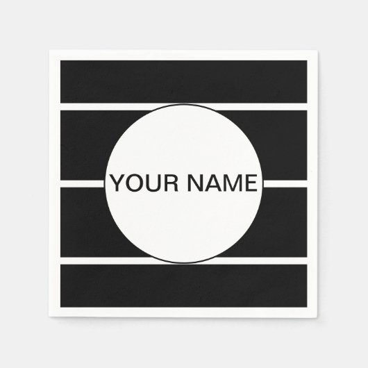 Serviette En Papier Noir Et Blanc Gratté (Devant)