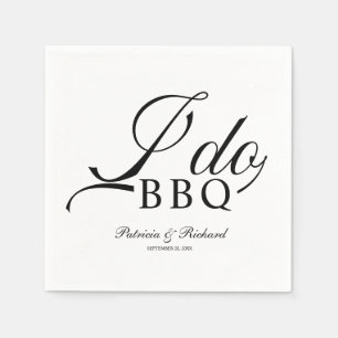 Serviette En Papier Noir Et Blanc Je Fais BBQ