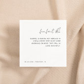 Serviette En Papier Noir et blanc manuscrit Fun Fact # 1 Mariage