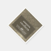 Serviette En Papier Noir et blanc Simple moderne Mariage Parties scint (Coin)