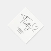 Serviette En Papier Noir et blanc Trente 30e anniversaire de fête Napk (Coin)