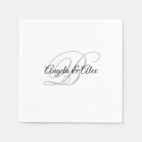 Noir et gris clair Fantastique Monogramme Blanc