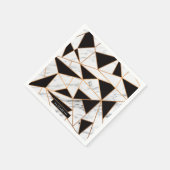 Serviette En Papier Noir et Marbre blanc (Coin)